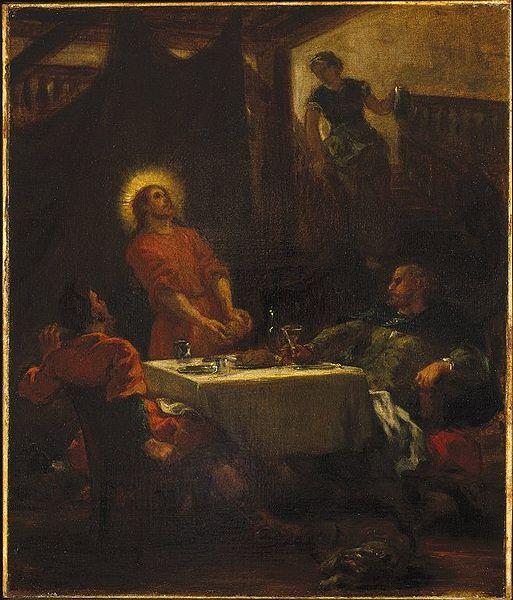 Eugene Delacroix Disciples at Emmaus oil painting picture